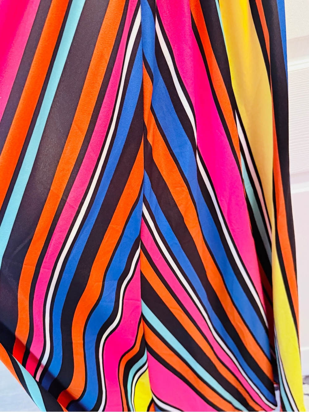 SHEIN Multicolor Striped Dress with Blue, Pink, Yellow, Orange Accents - Picture 3 of 4
